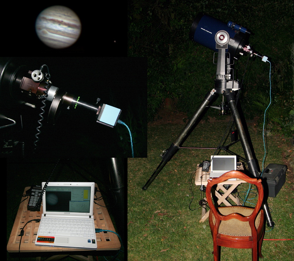 Setup der Jupiteraufnahme vom 29.08.2009