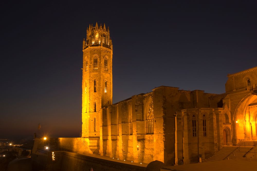 Seu Vella de Lleida nocturno 1