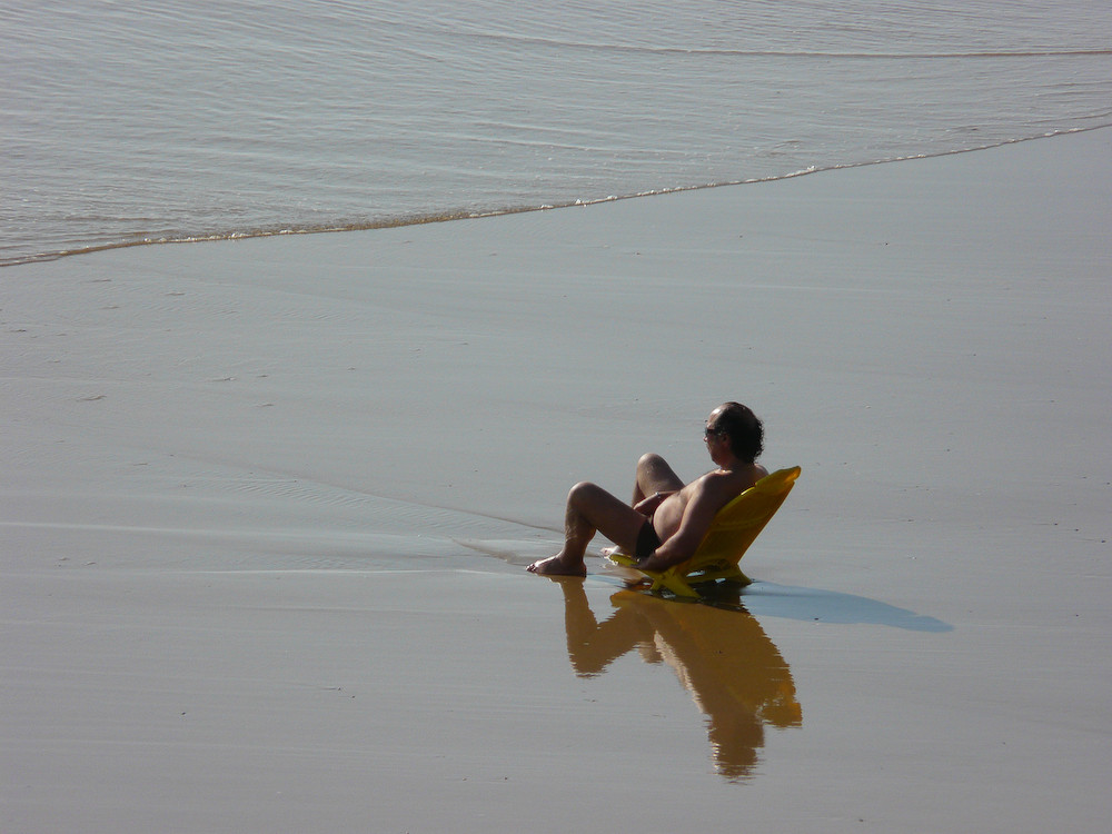 seul sur la plage...