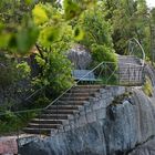 Seurasaari, the stone steps on the walking way