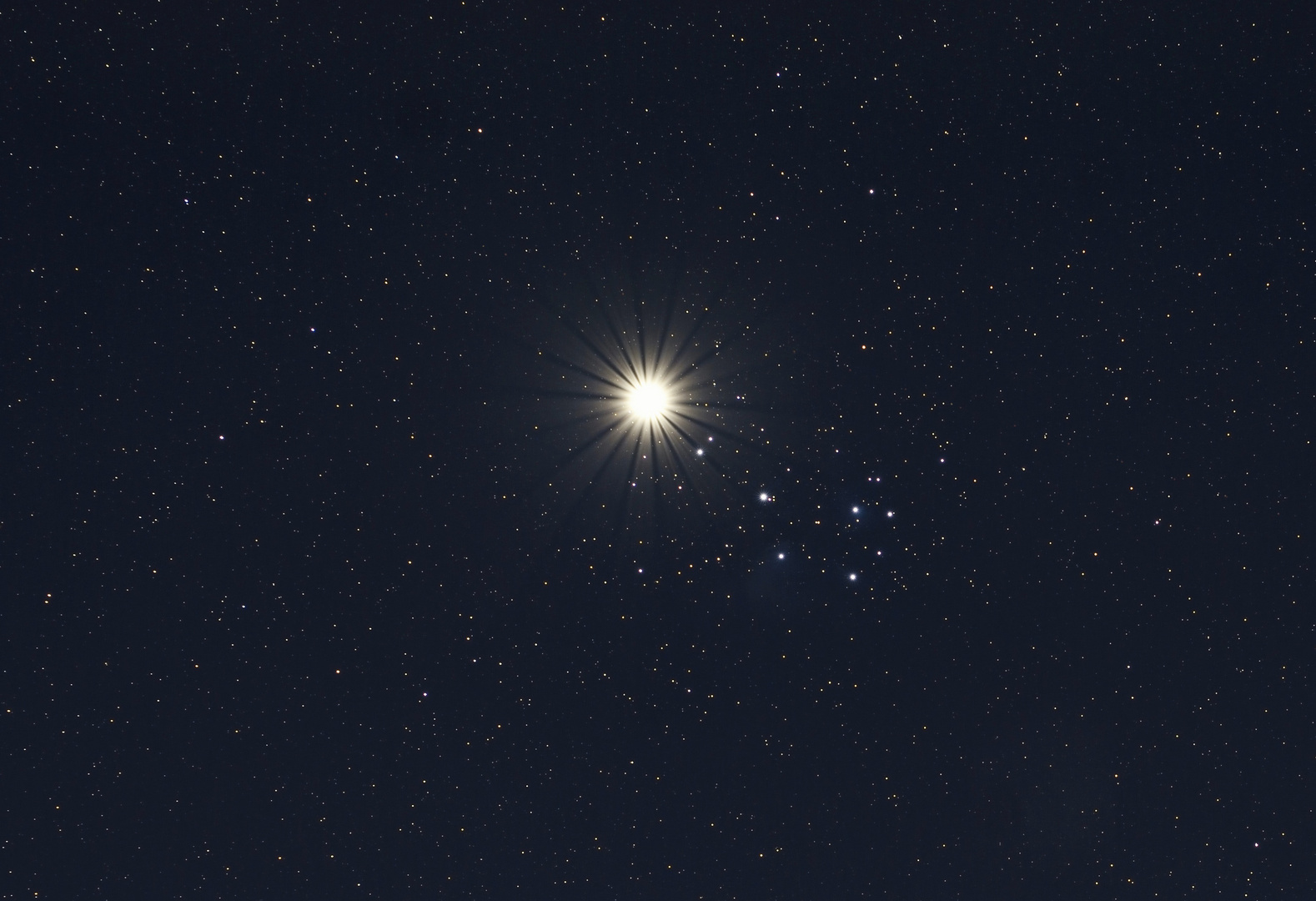 Seven Sisters and Venus in Constellation 