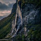 Seven Sisters waterfall in Geiranger fjord
