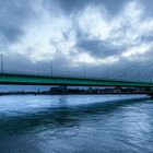 Severins-Brücke in Köln. Gewitterstimmung.