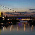 Severinsbrücke in Köln zur blauen Stunde