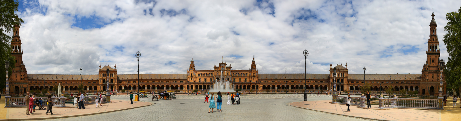 Sevilla, Plaza de Espana Panorama