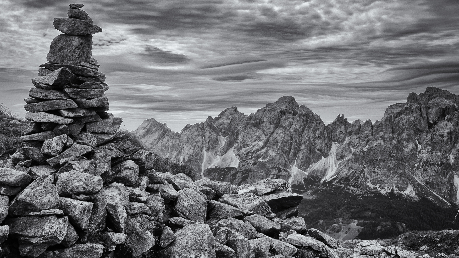 Sextener Dolomiten / Schwarzweiß-Umwandlung