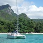 Seychellen-Ankern vor der Westküste von Mahe