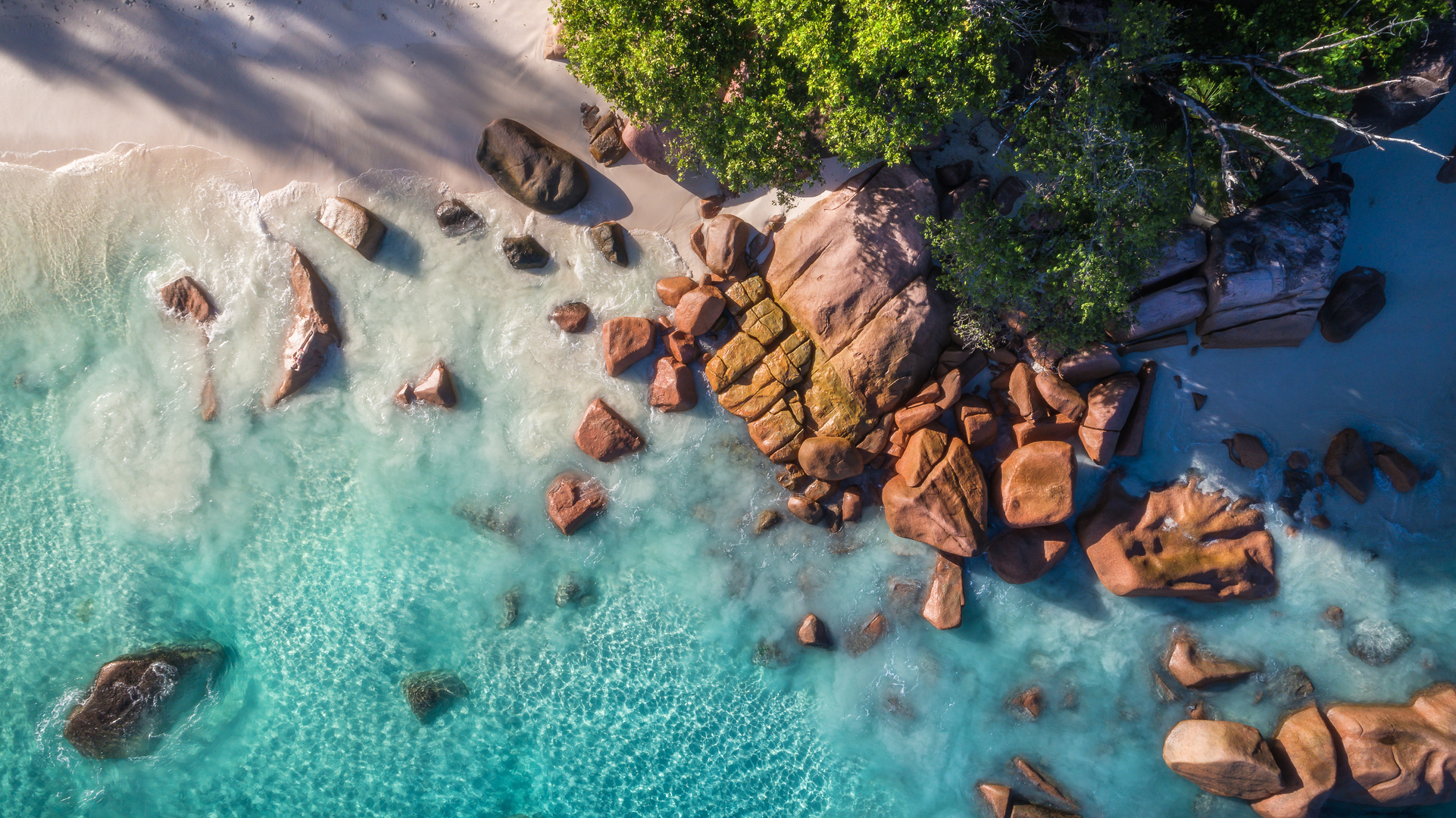 Seychellen - Anse Lazio Aerial