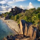 Seychellen - Anse Source d'Argent Aerial