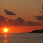 Seychellen- Sonnenuntergang vor Praslin