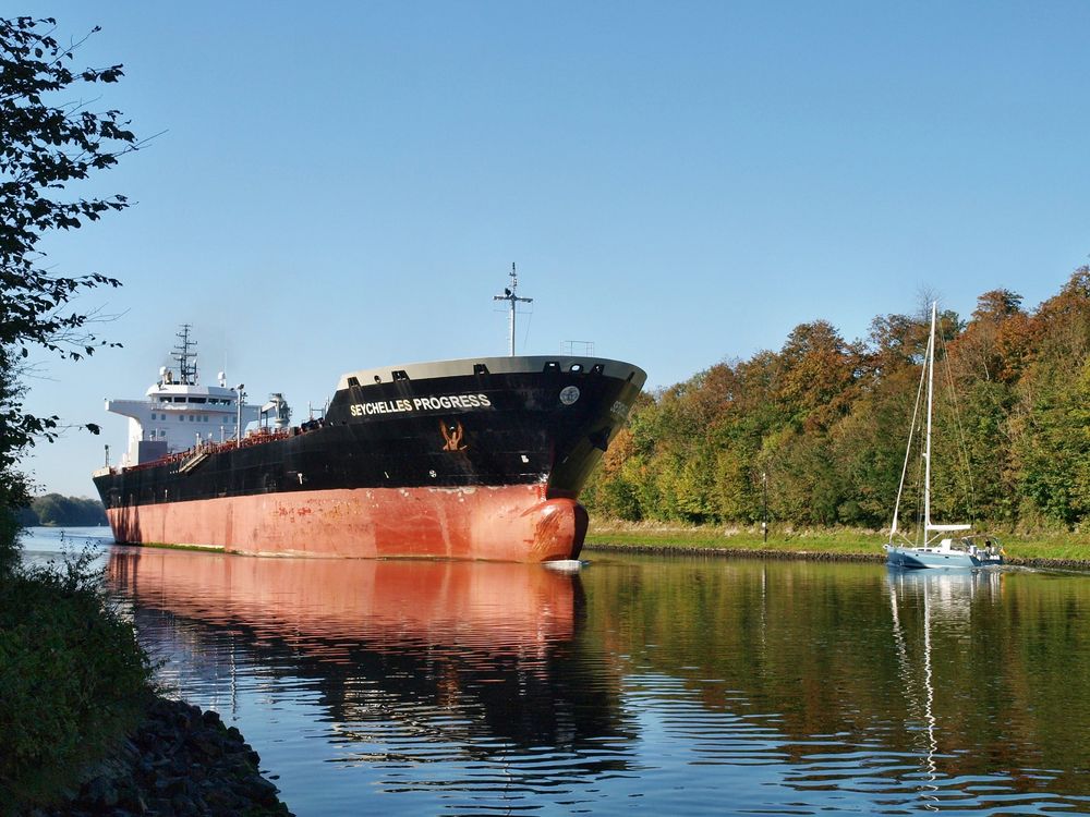 SEYCHELLES PROGRESS auf dem Nord-Ostsee-Kanal