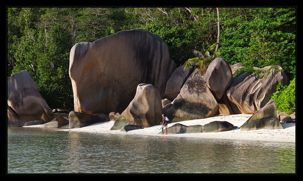 Seychellois am Strand