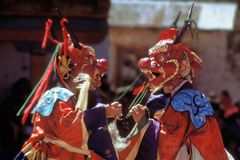 Sha-Zami, The dance of the deers at the Paro Tsechu