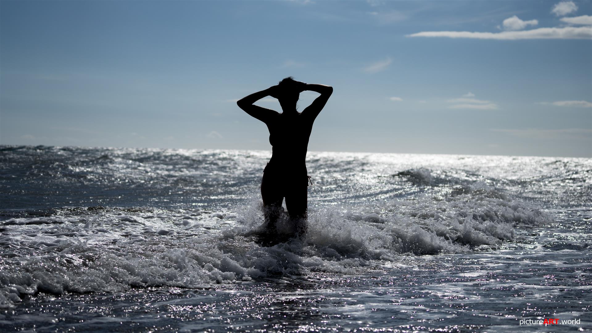 shadow in the waves