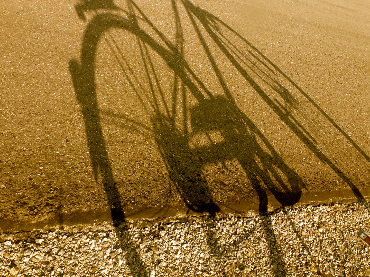 Shadow of my bicycle……:)