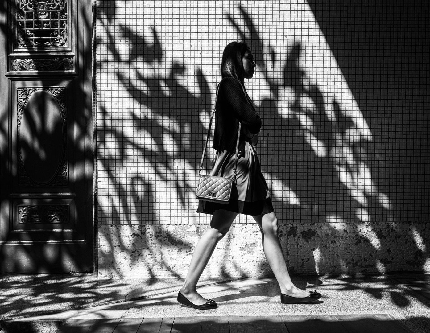 shadow, pattern and a girl