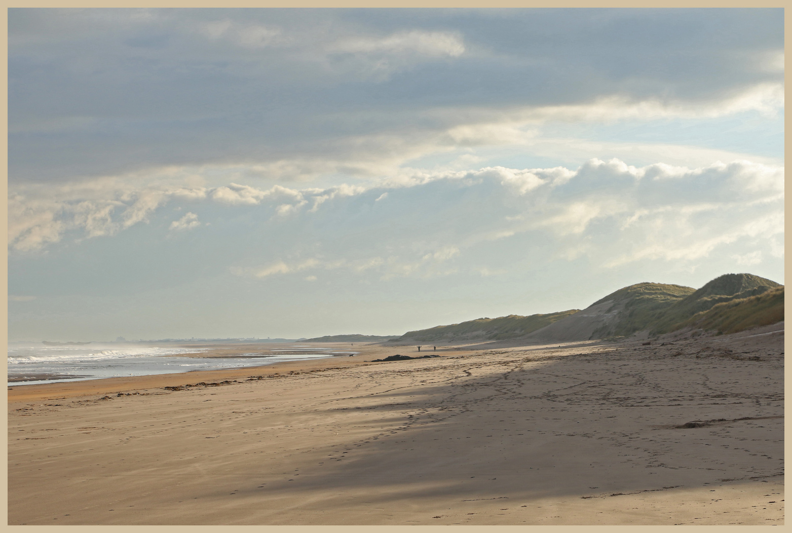 shadows of the dunes at cheswick sands