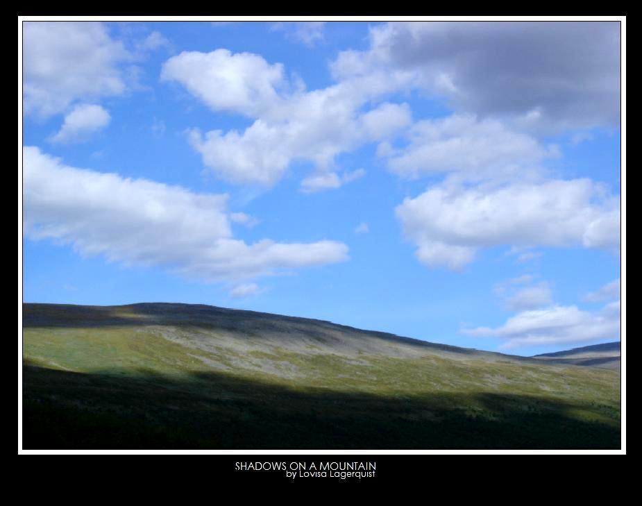 Shadows on a mountain