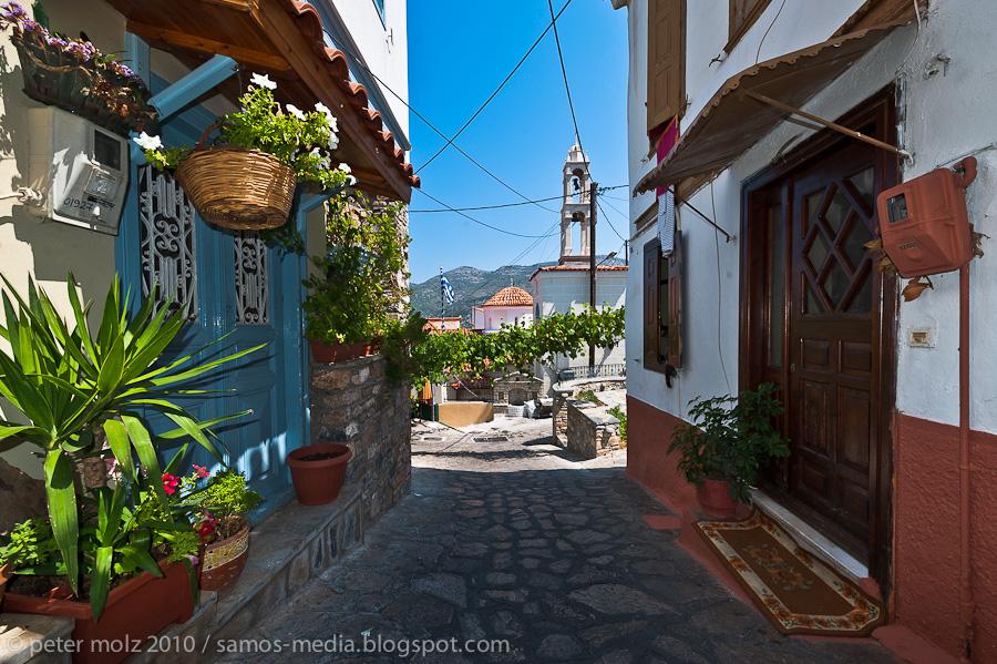 Shady lane in Ano Vathy / Samos, Greece, 2010