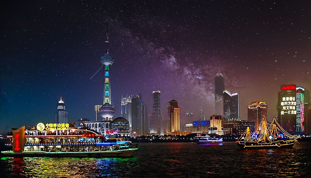 Shangai et le trafic sur la rivière des Perles
