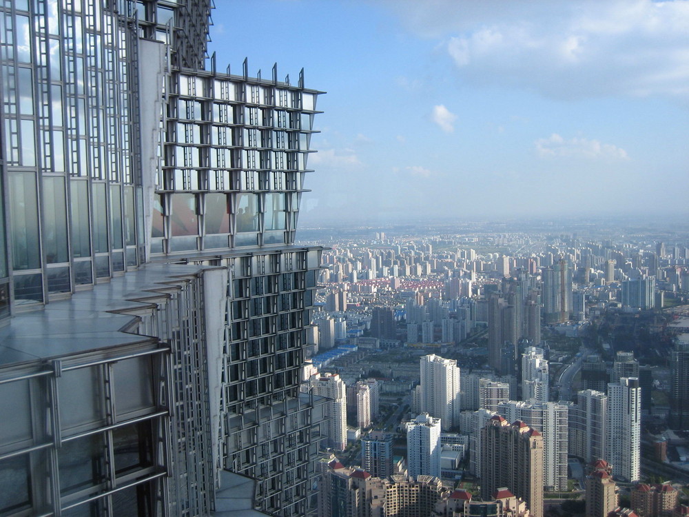 Shanghai 2006 Ausblick vom Yin Mao Tower