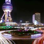 Shanghai calling: roundabout below Pearl Tower