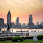 Shanghai, Pudong-Ufer am Abend, HDR-Versuch