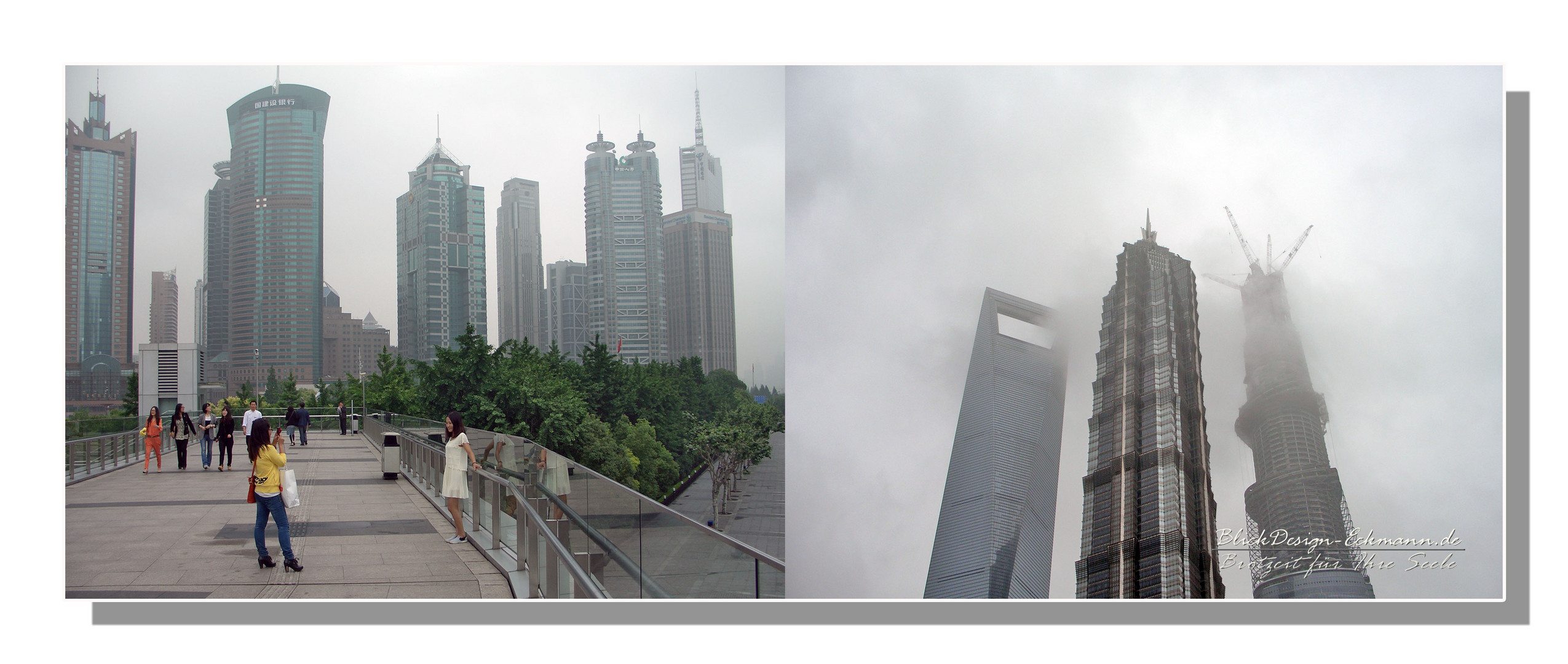 Shanghai / Pudong. Wenn Wolkenkratzer an Wolken kratzen…