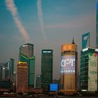 Shanghai skyline at the evening