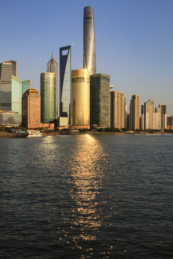 Shanghai_Skyline des Bezirks Pudong