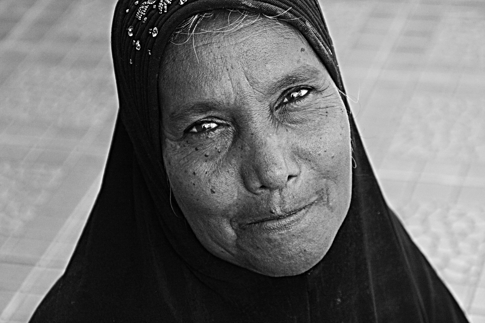 She is begging for a living at Bengali Mosque in Penang