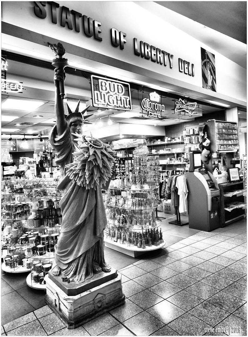 She Lifts Her Lamp Beside the Deli Store...