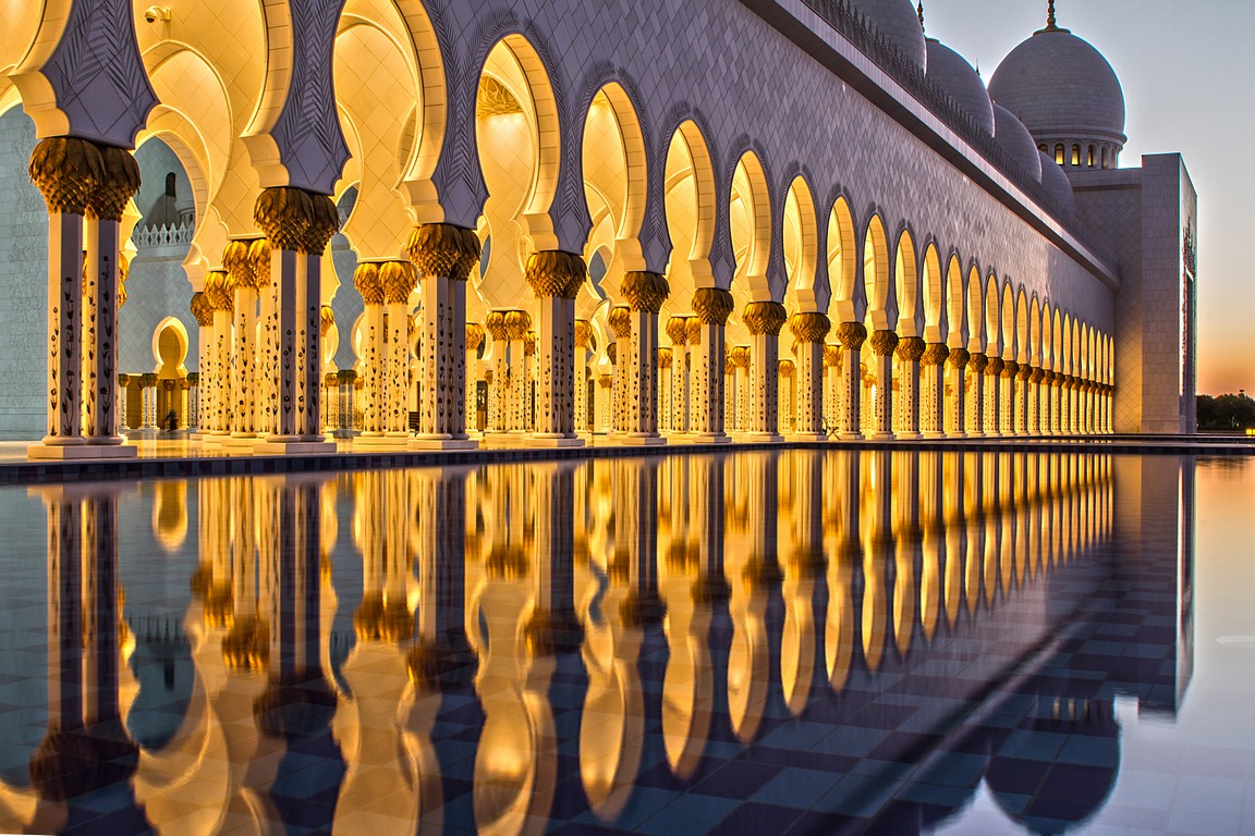 Sheikh Zayed Grand Mosque Reflection