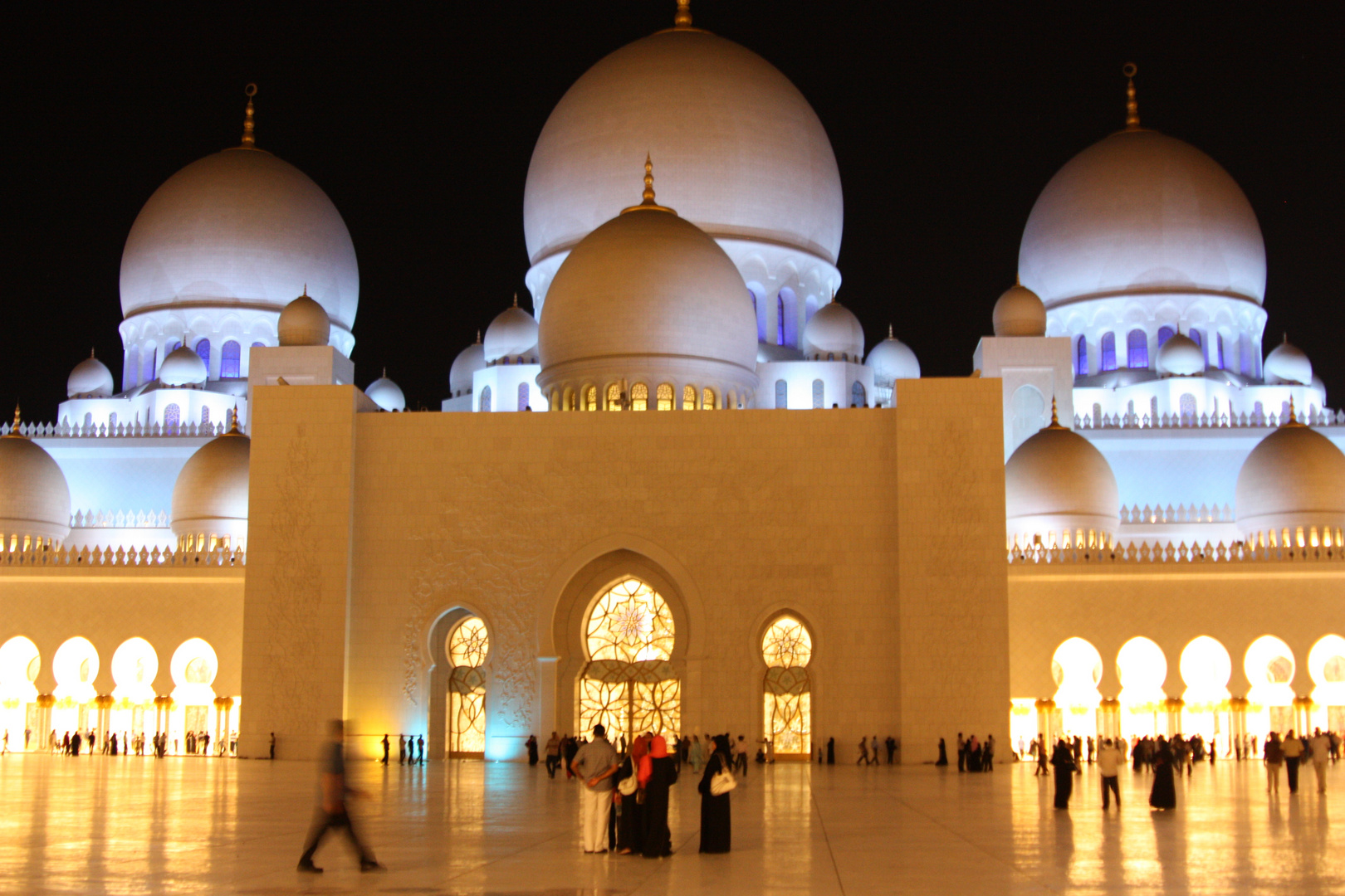 Sheikh Zayed Moschee, Abendstimmung