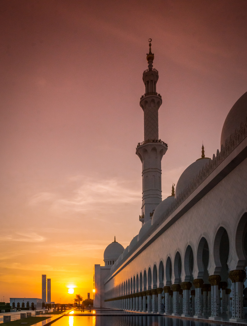 Sheikh Zayed Moschee Abu Dhabi Foto Bild World Sonnenuntergang Moschee Bilder Auf Fotocommunity