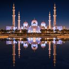 Sheikh Zayed Moschee - Blaue Stunde