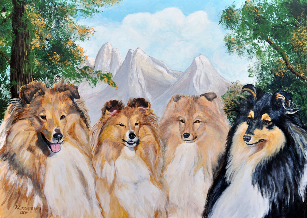 "Shelties from magic wood"