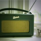 She´s got nothing on-but the Radio