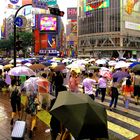 Shibuya Station im Regen