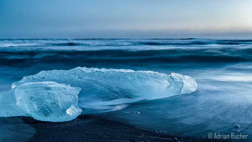 shining ice and the wave