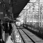 Shinkansen coming in Nagoya station