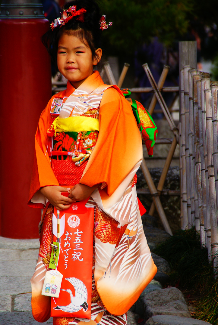 Shinto girl in Kamakura, Japan