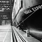 ship and harbour - Osaka Express alongside in Balboa, PA