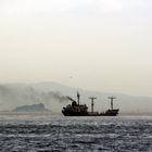 ship leaving istanbul