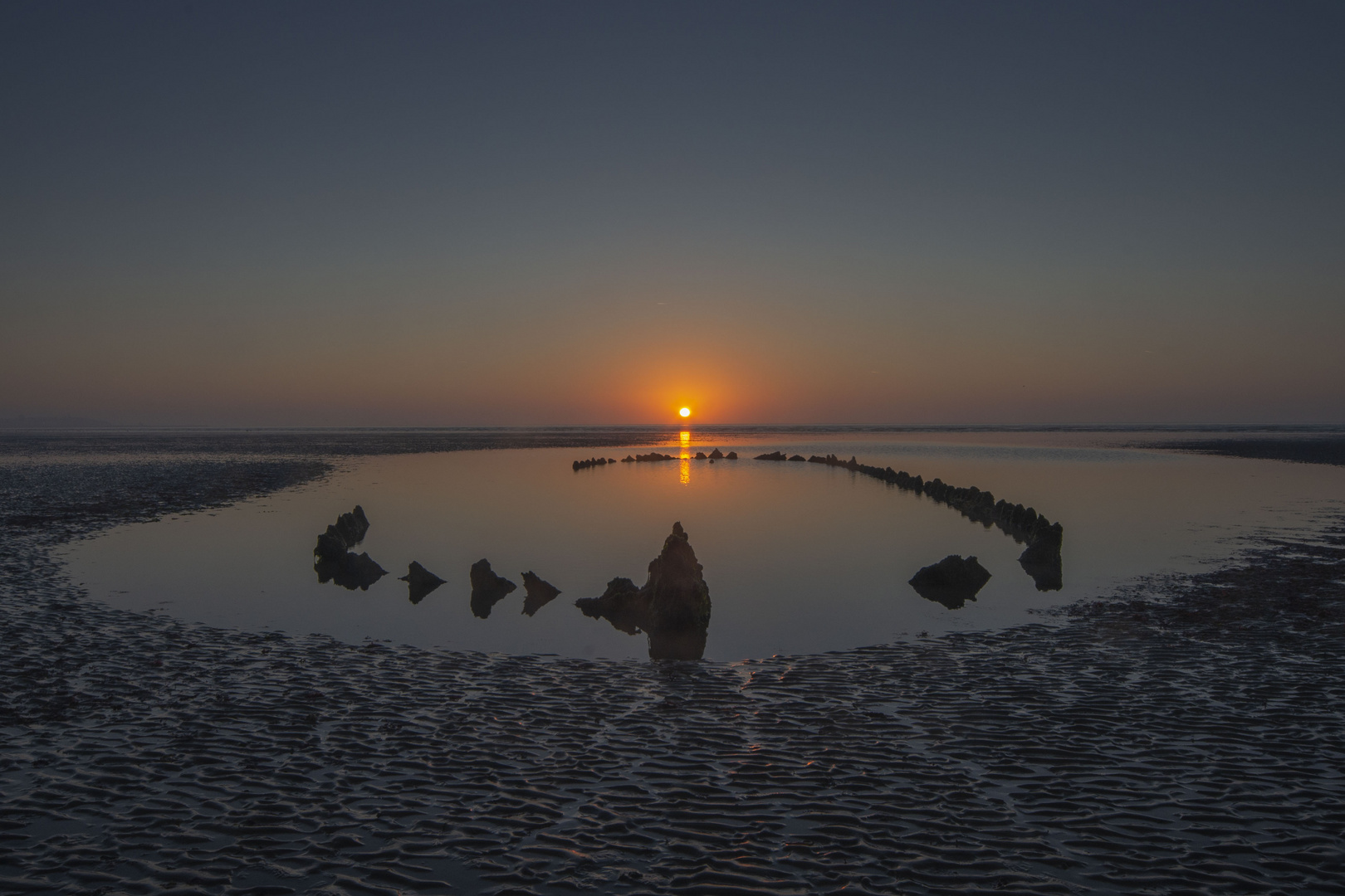 Ship Wreck and Sunrise.