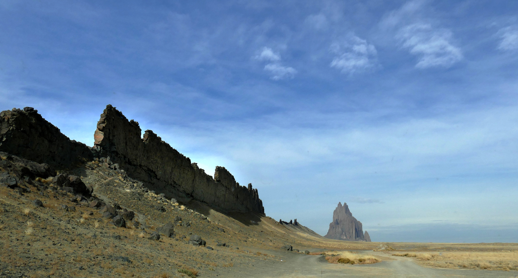 Shiprock bei Farmington von Süden