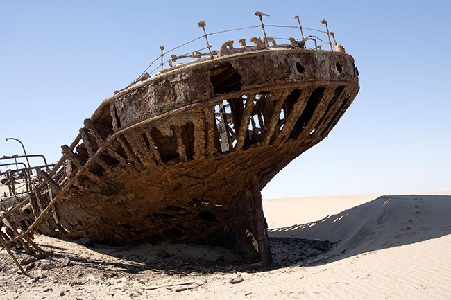 Shipwreck in the desert