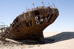 Shipwreck in the desert