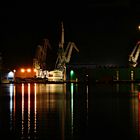 Shipyard at night