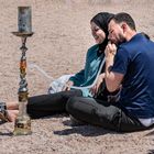 Shisha rauchen an der Beach